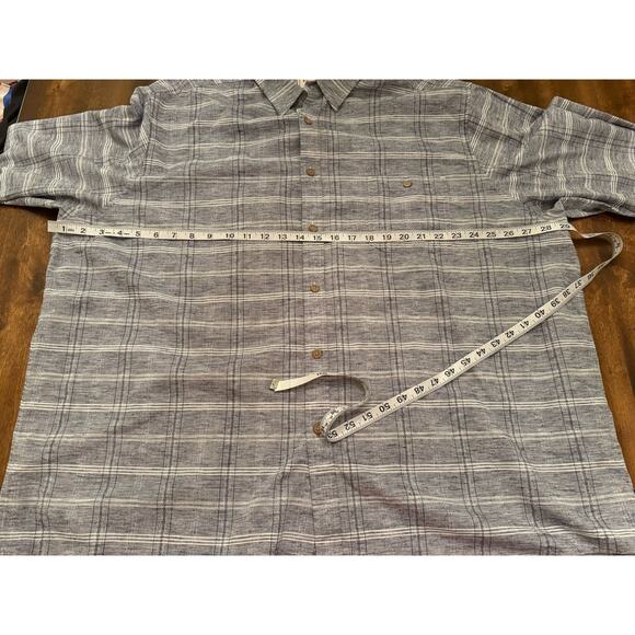 NWT ROWM Men's Blue-Gray Plaid Casual Long Sleeve Button Down Shirt 3XB - Picture 8 of 10